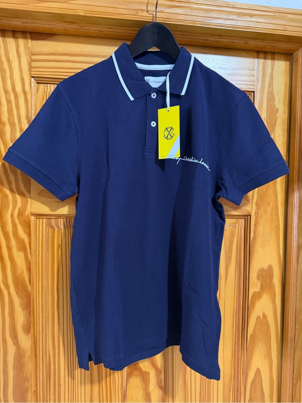 Christian Lacroix Navy Polo with White Trim